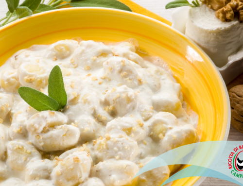 Ricotta of Bufala Campana DOP gnocchi with cream and walnuts